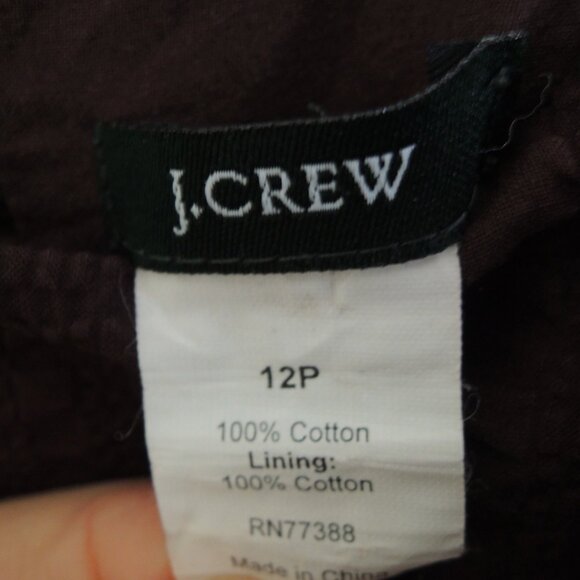 J. Crew Brown Textured Empire Mini Dress 12P - Picture 7 of 7